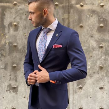 Trajes slim fit azul