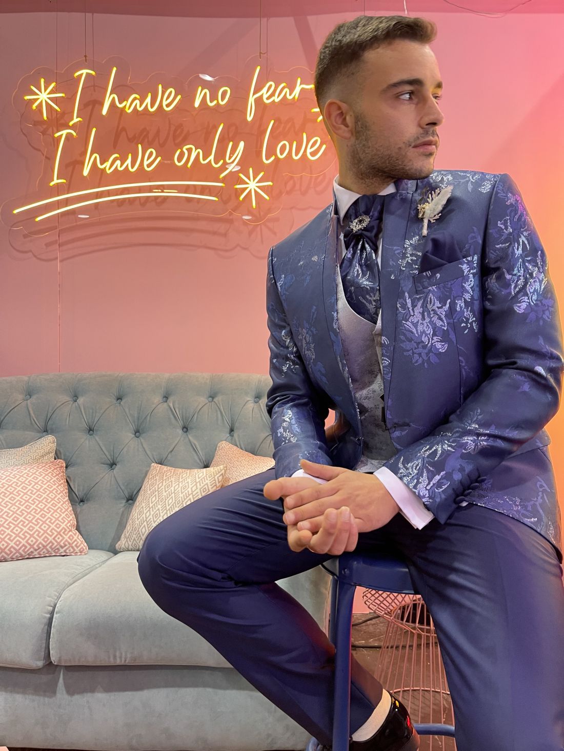 Traje cuello mao Arax Gazzo