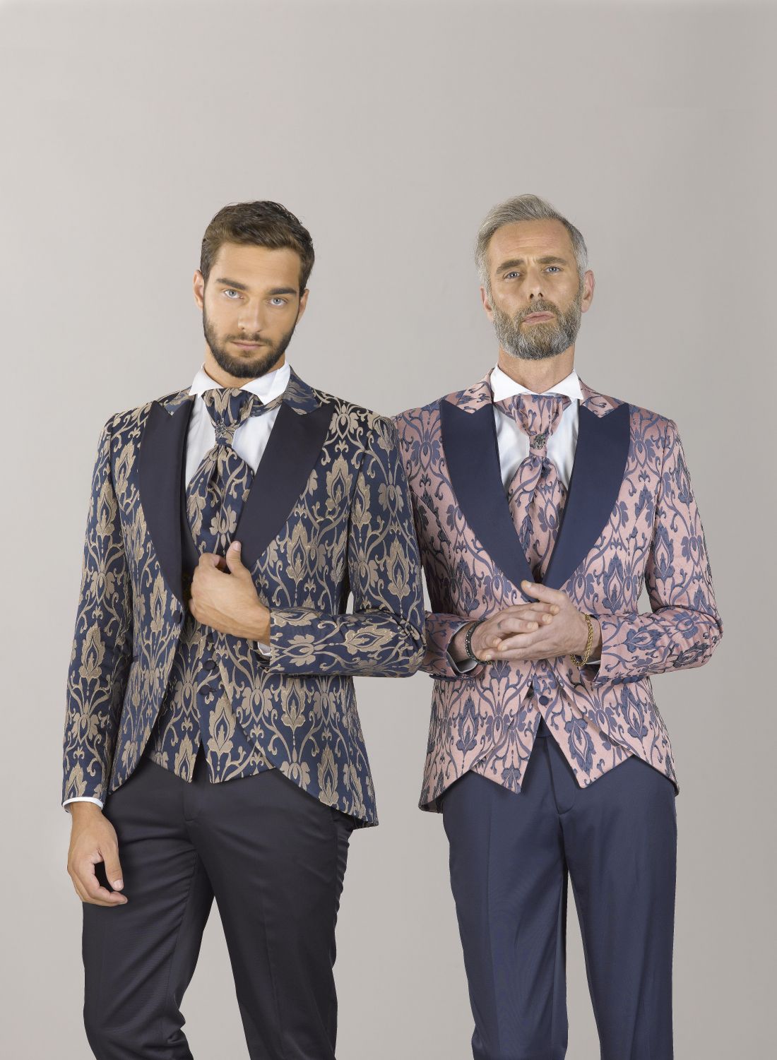 Trajes de novio brocados